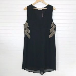 Chloe Oliver Anthropologie Black Shift Dress Large